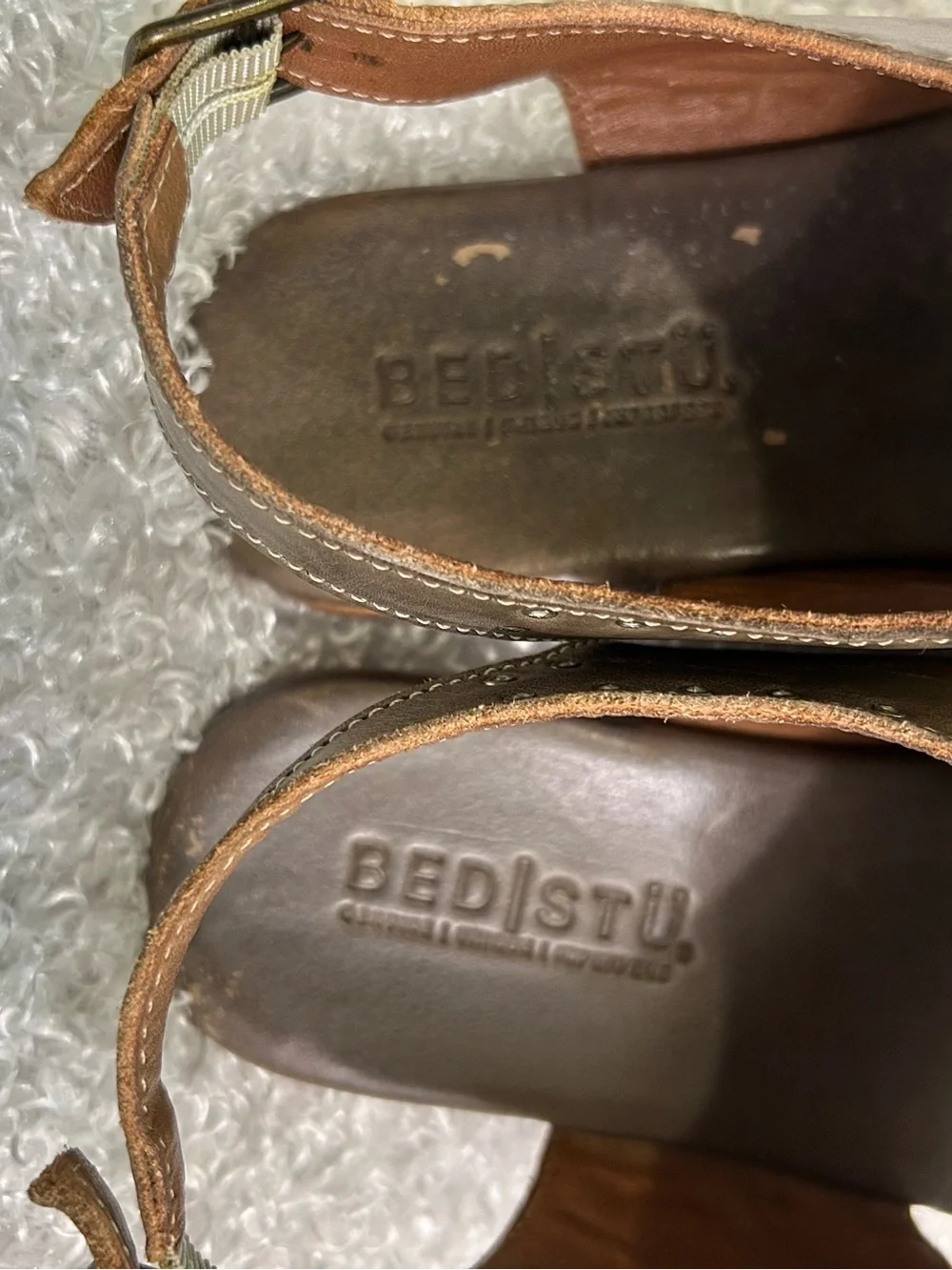 Bed Stu Rustic Taupe Studded Detail Sandals